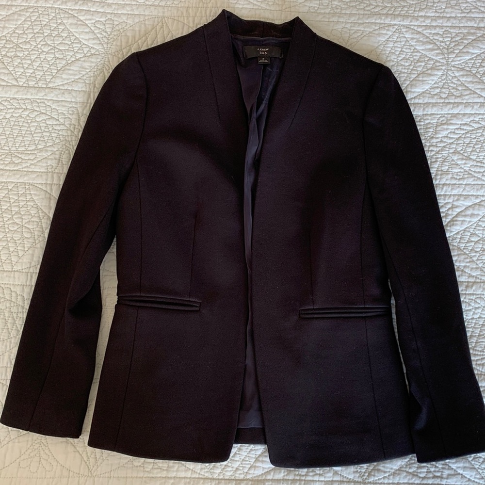Gently worn J.Crew Going-Out Blazer - Size 2, black
